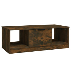 Table basse chêne fumé 102x50x36 cm bois d'ingénierie