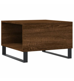 Table basse chêne marron 55x55x36,5 cm bois d'ingénierie