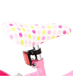 Vélo pour enfants 12 pouces Blanc et rose