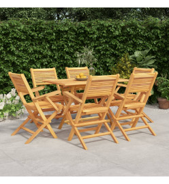 Ensemble à dîner de jardin 7 pcs Bois de teck solide