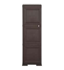 Armoire en plastique 40x43x125 cm Design de bois Marron