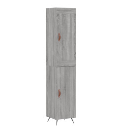 Buffet haut Sonoma gris 34,5x34x180 cm Bois d'ingénierie