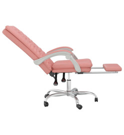 Fauteuil inclinable de bureau Rose Similicuir