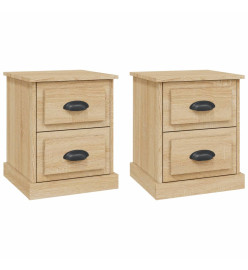 Tables de chevet 2pcs chêne sonoma 39x39x47,5cm bois ingénierie