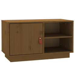 Meuble TV Marron miel 70x34x40 cm Bois de pin massif