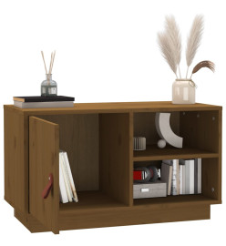 Meuble TV Marron miel 70x34x40 cm Bois de pin massif