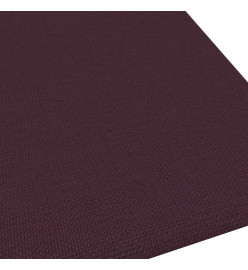 Panneaux muraux 12 pcs Violet 30x30 cm Tissu 1,08 m²