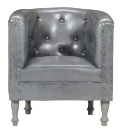 Fauteuil Gris Cuir véritable