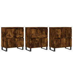 Buffets 3 pcs Chêne fumé Bois d'ingénierie