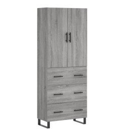 Buffet haut Sonoma gris 69,5x34x180 cm Bois d'ingénierie