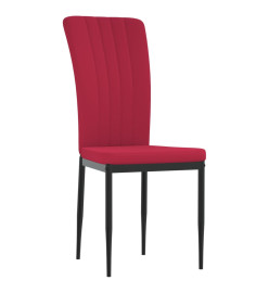 Chaises à manger lot de 2 Rouge bordeaux Velours