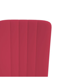 Chaises à manger lot de 2 Rouge bordeaux Velours