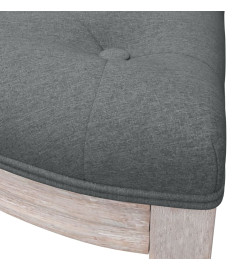 Banc Gris foncé 110,5x45x49 cm Tissu