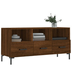 Meuble TV chêne marron 102x36x50 cm bois d'ingénierie