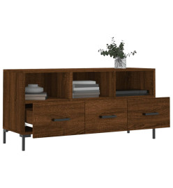 Meuble TV chêne marron 102x36x50 cm bois d'ingénierie