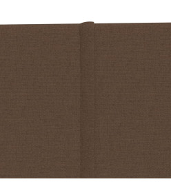 Panneaux muraux 12 pcs Marron 90x15 cm Tissu 1,62 m²