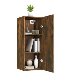 Armoire murale Chêne fumé 34,5x34x90 cm Bois d'ingénierie