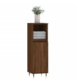 Armoire de bain chêne marron 30x30x100 cm bois d'ingénierie