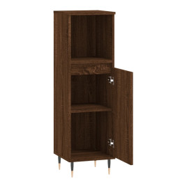 Armoire de bain chêne marron 30x30x100 cm bois d'ingénierie