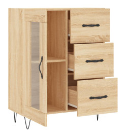 Buffet chêne sonoma 69,5x34x90 cm bois d'ingénierie