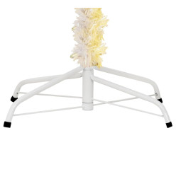 Sapin de Noël artificiel pointes iridescentes Blanc 210 cm PVC