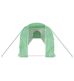 Serre avec cadre en acier vert 32 m² 16x2x2 m