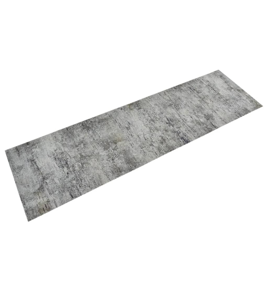 Tapis de cuisine lavable impression béton 45x150 cm velours