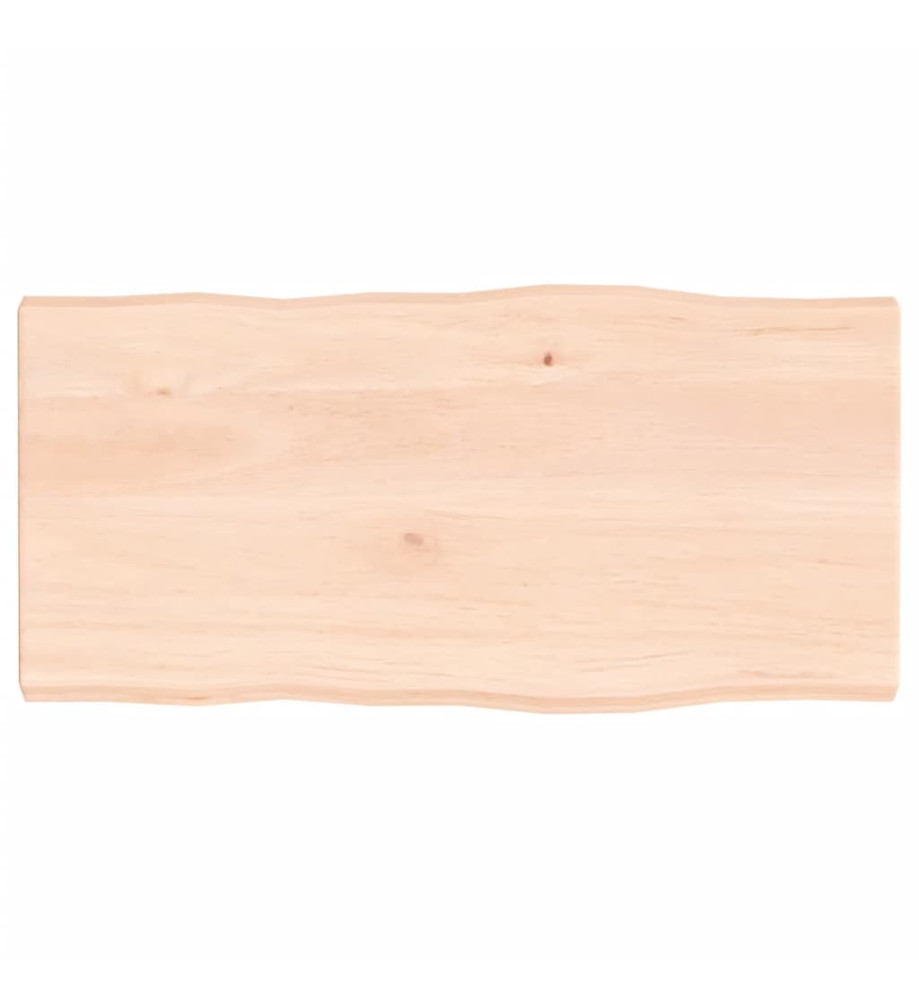 Dessus de table bois chêne massif non traité bordure assortie