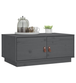 Table basse Gris 80x50x35 cm Bois massif de pin