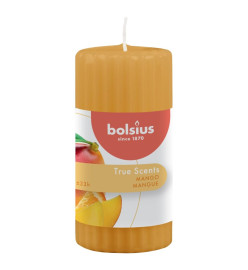 Bolsius Bougies parfumées pilier côtelées 6 pcs 120x58 mm Mangue