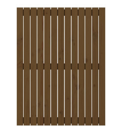 Tête de lit murale Marron miel 82,5x3x110 cm Bois massif de pin