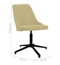 Chaise pivotante de bureau Vert Tissu