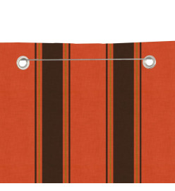 Écran de balcon Orange et marron 80x240 cm Tissu Oxford