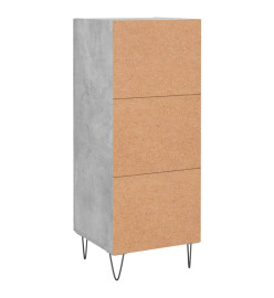 Buffet Gris béton 34,5x34x90 cm Bois d'ingénierie