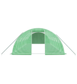 Serre avec cadre en acier vert 32 m² 8x4x2 m