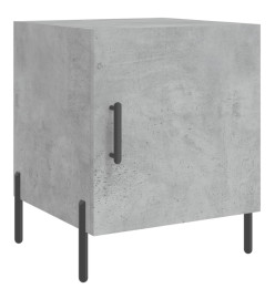 Table de chevet gris béton 40x40x50 cm bois d’ingénierie