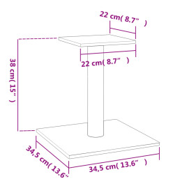 Arbre à chat avec plate-forme gris foncé 38 cm