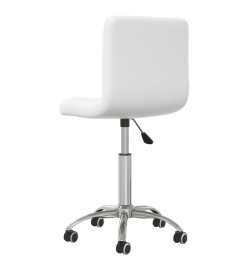 Chaise de bureau pivotante Blanc Similicuir