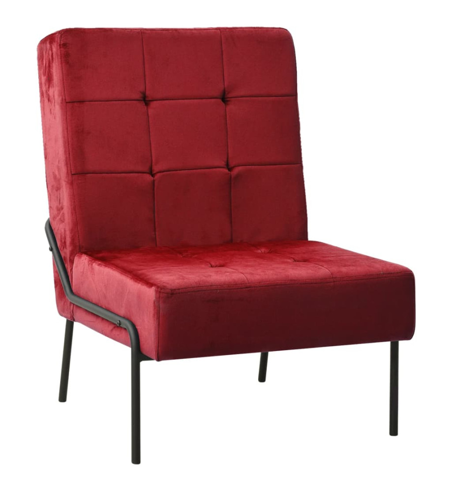 Chaise de relaxation 65x79x87 cm Rouge bordeaux Velours