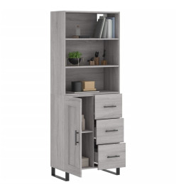 Buffet haut Sonoma gris 69,5x34x180 cm Bois d'ingénierie