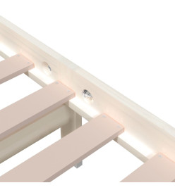 Cadre de lit Blanc Bois massif 90x200 cm