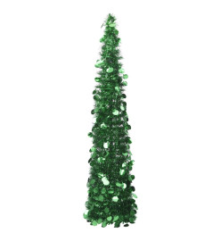 Sapin de Noël artificiel escamotable vert 150 cm PET