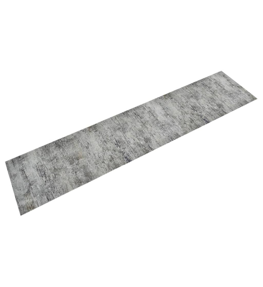 Tapis de cuisine lavable impression béton 60x300 cm velours