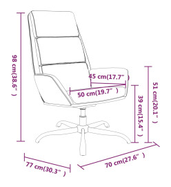 Chaise de relaxation avec repose-pied Gris foncé Velours