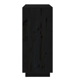 Buffet Noir 70x34x80 cm Bois massif de pin