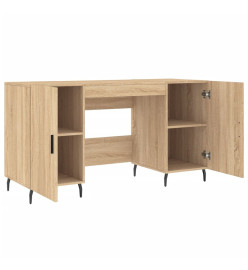 Bureau chêne sonoma 140x50x75 cm bois d'ingénierie