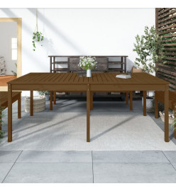 Table de jardin marron miel 203,5x100x76 cm bois massif de pin