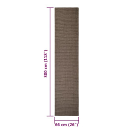 Tapis Sisal naturel 66x300 cm Marron