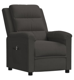 Fauteuil inclinable électrique Gris foncé Velours