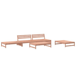 Salon de jardin 5 pcs avec coussins bois massif douglas